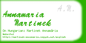 annamaria martinek business card